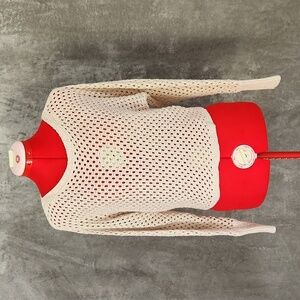 Express light pink & gold cropped sweater